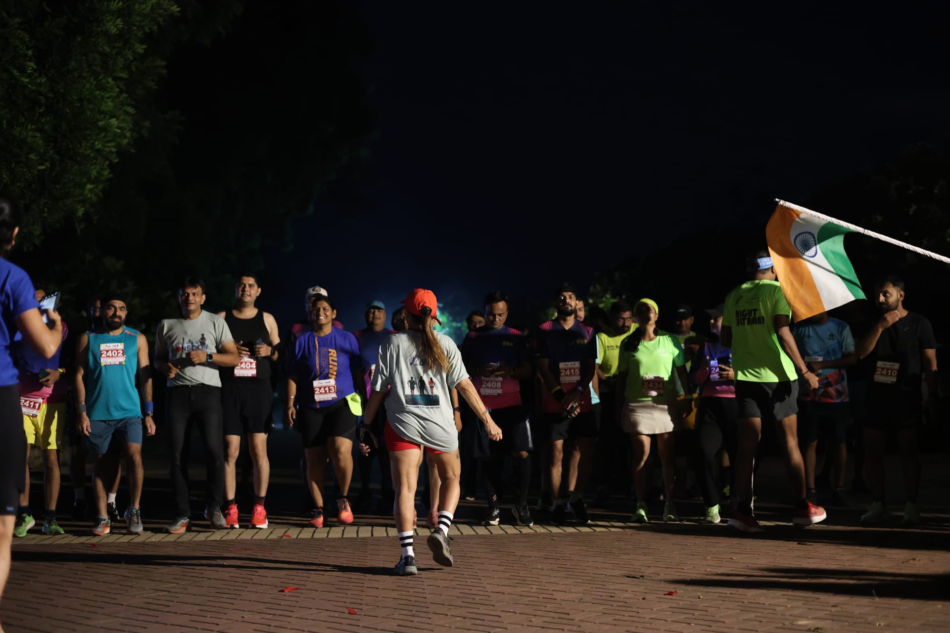 Race start with flag